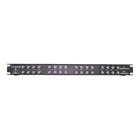 Ditek SURGE PROTECTOR, 16 CAMERAS 19" RACK MOUNTABLE, BNC CONNECTOR 2.8V DTK-RM16NM
